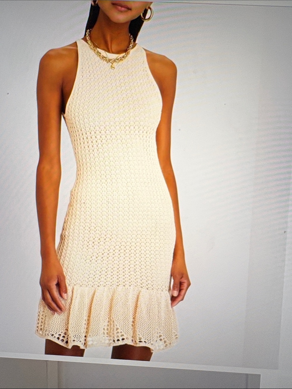 ALC Crochet Halter Mini Dress S